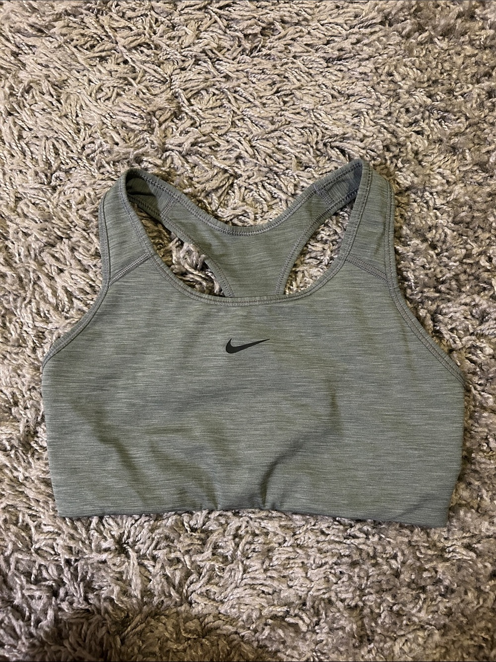 Nike Olive Green Racerback Performance Sports Bra Size Medium